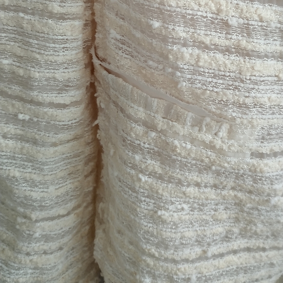 Zara Fantasy Cream Boucle Tweed Open Front Blazer - Picture 6 of 12